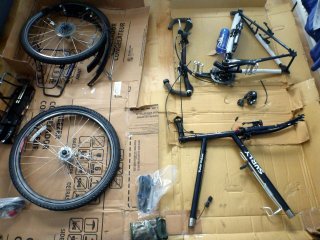 Assembling a touring bike, step 1